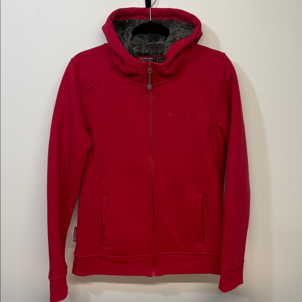 MOUNTAIN WAREHOUSE Red Zip Up Hoodie Fuzzy